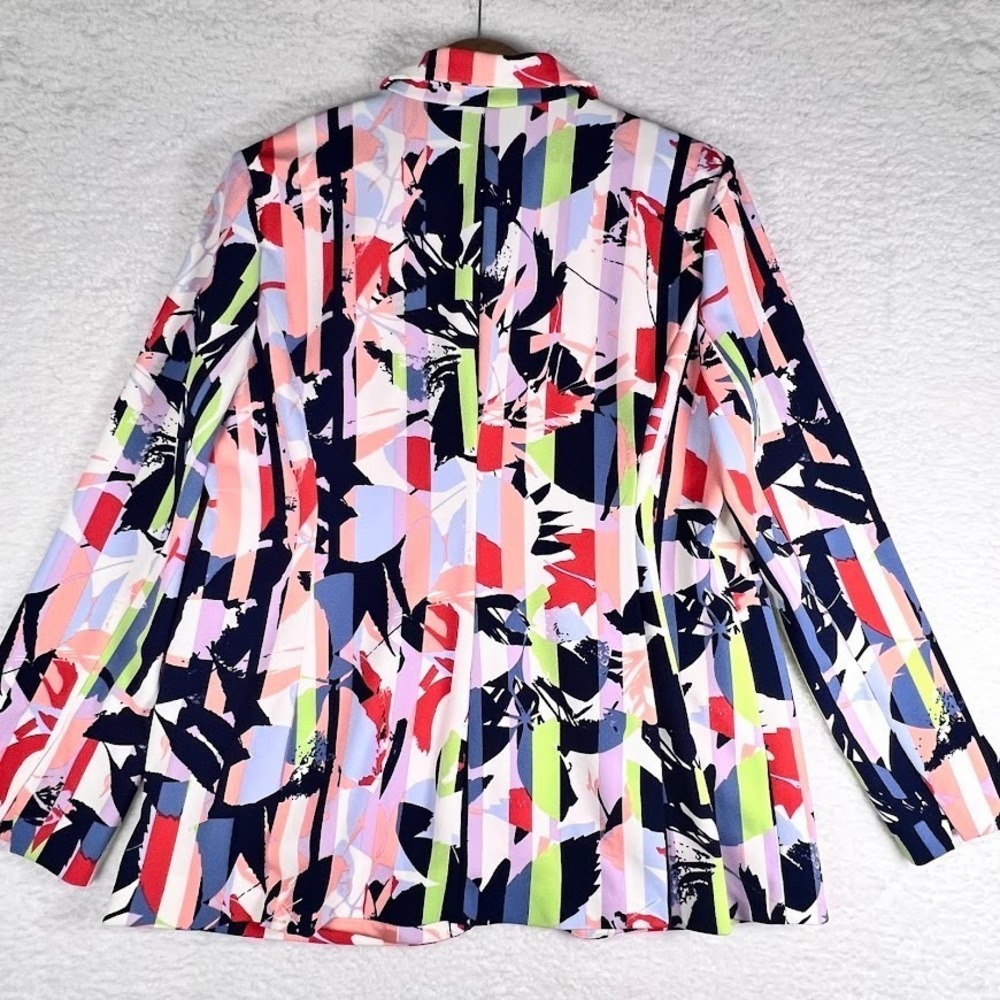 DG2 Abstract Print Blazer XL Colorful Statement Career Teacher Chic Jacket - Picture 12 of 12